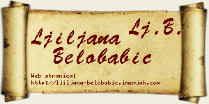 Ljiljana Belobabić vizit kartica